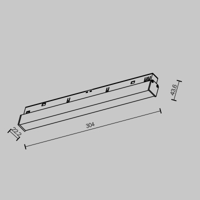 Трековый светильник Technical TR030-2-12W2.7K-B