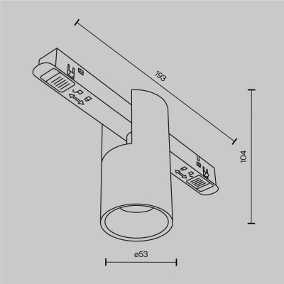 Трековый светильник Technical TR122-2-7W3K-W