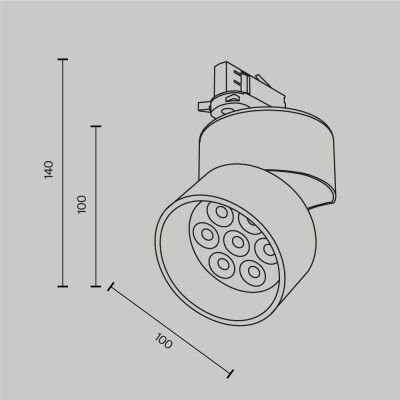 Трековый светильник Technical TR199-3-15W2.7K-M-B