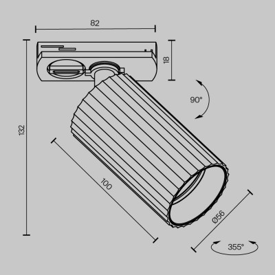 Трековый светильник Technical TR218-1-GU10-BS