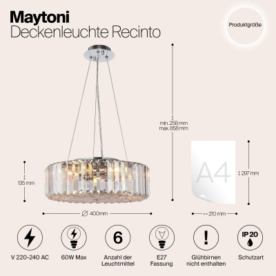 Потолочный светильник Maytoni Recinto MOD080CL-06CH