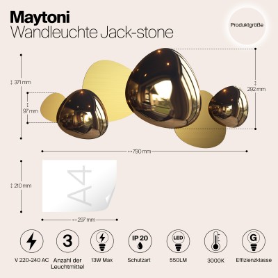 Настенный светильник (бра) Maytoni Jack-stone MOD314WL-L13G3K