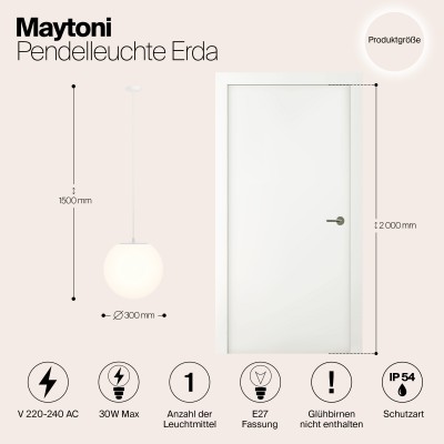 Подвесной светильник  Maytoni Outdoor Erda O594PL-01W