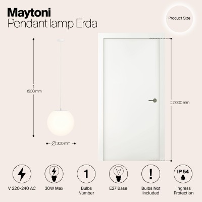 Подвесной светильник  Maytoni Outdoor Erda O594PL-01W