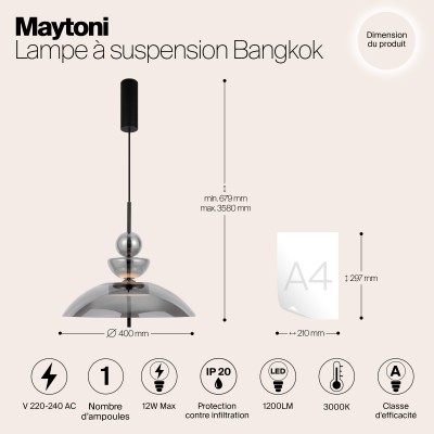 Подвесной светильник Maytoni Bangkok MOD185PL-L6B3K6