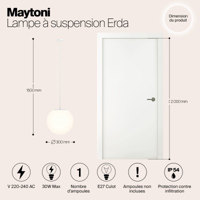 Подвесной светильник  Maytoni Outdoor Erda O594PL-01W