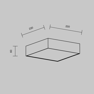 Потолочный светильник Technical C032CL-24W3K-SQ-B