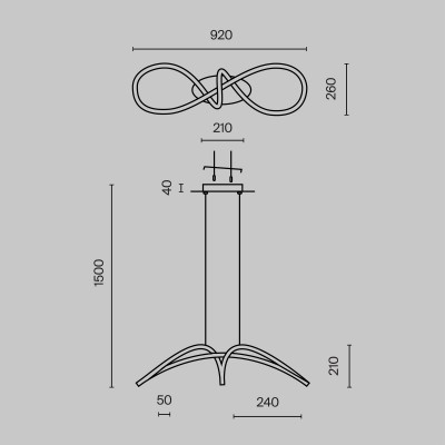 Подвесной светильник Maytoni Curve MOD156PL-L52B4K