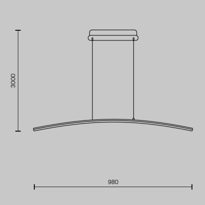 Подвесной светильник Maytoni Curve MOD243PL-L18BK