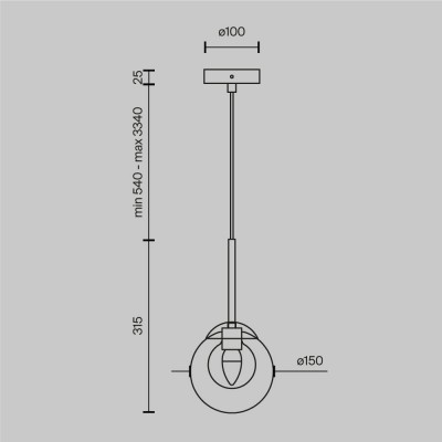 Подвесной светильник Maytoni Basic form MOD521PL-01G1