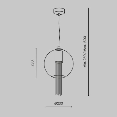 Подвесной светильник Maytoni Flusso P095PL-01BZ1