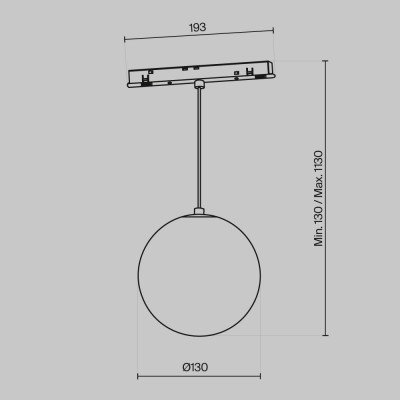 Трековый подвесной светильник Technical TR039-2-5W3K-W