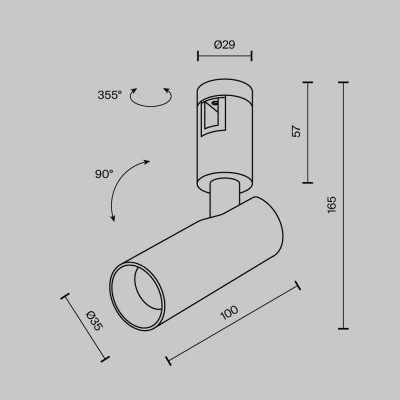 Трековый светильник Technical TR144-1-5W3K-W-BS