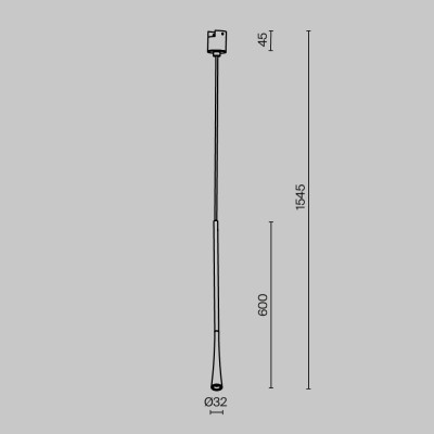 Трековый подвесной светильник Technical TR168-1-7W3K-M-B