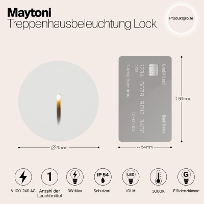 Подсветка для лестниц  Maytoni Outdoor Lock O014SL-L3W3K