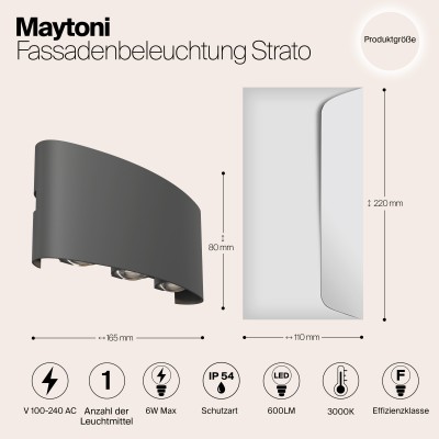 Архитектурная подсветка  Maytoni Outdoor Strato O417WL-L6GR3K