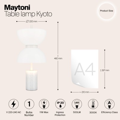 Настольный светильник Maytoni Kyoto MOD178TL-L11W3K