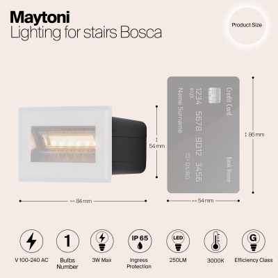 Подсветка для лестниц  Maytoni Outdoor Bosca O045SL-L3W3K