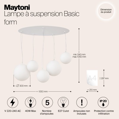 Подвесной светильник Maytoni Basic form MOD321PL-05W1