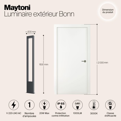 Садово-парковый светильник  Maytoni Outdoor Bonn O425FL-L20GF