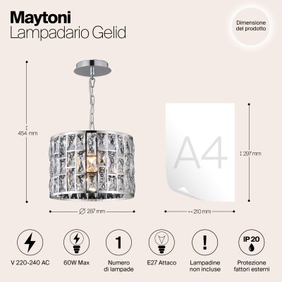 Люстра Maytoni Gelid MOD184-PL-01-CH