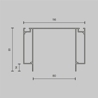 Комплектующие для светильника Technical ALM-11681-PL-W-2M