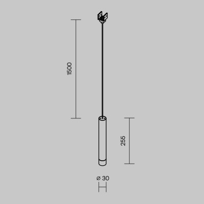 Уличный трековый светильник  Maytoni Outdoor Focus O-TR01-1-P-8WB3K