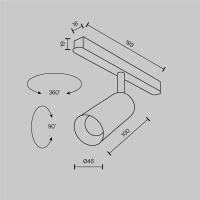 Трековый светильник Technical TR032-2-5W2.7K-M-B