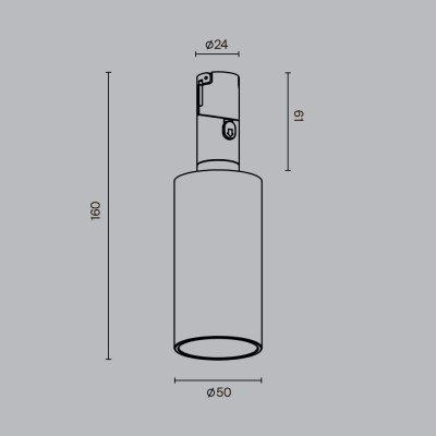 Трековый светильник Technical TR207-1-3W3K-B