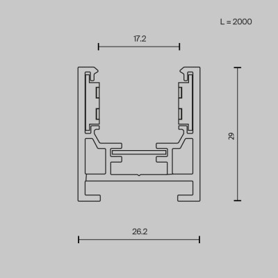 Шинопровод накладной Technical TRXM034-412W