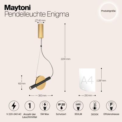 Подвесной светильник Maytoni Enigma MOD150PL-L5BS3K