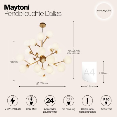 Подвесной светильник Maytoni Dallas MOD545PL-24BS