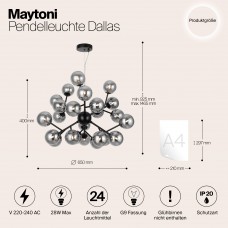 Подвесной светильник Maytoni Dallas MOD545PL-24B