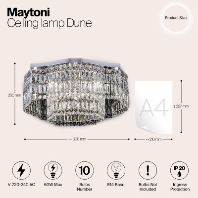 Потолочный светильник Maytoni Dune DIA005CL-10CH