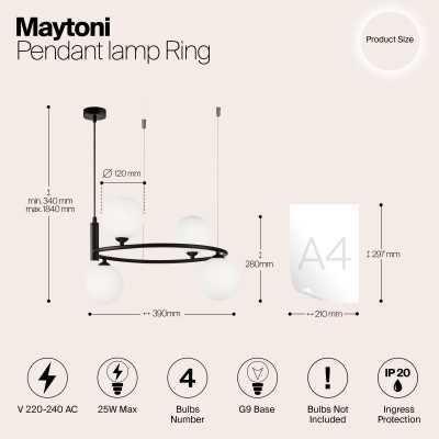 Подвесной светильник Maytoni Ring MOD013PL-04B