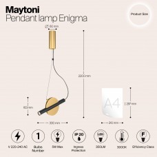 Подвесной светильник Maytoni Enigma MOD150PL-L5BS3K