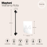 Настенный светильник (бра) Maytoni Rotta MOD413WL-L6B3K