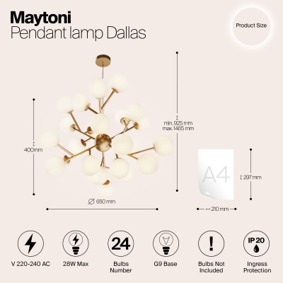 Подвесной светильник Maytoni Dallas MOD545PL-24BS