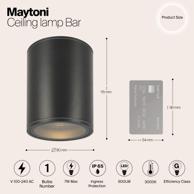 Потолочный светильник  Maytoni Outdoor Bar O306CL-L7GF