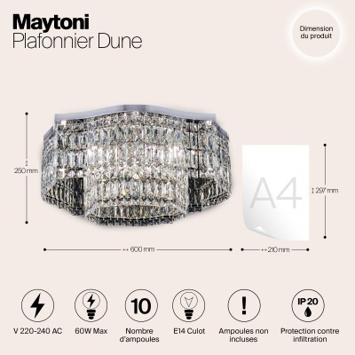 Потолочный светильник Maytoni Dune DIA005CL-10CH