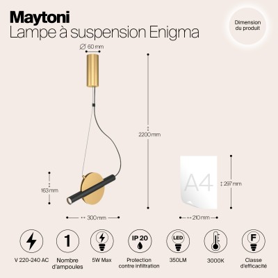 Подвесной светильник Maytoni Enigma MOD150PL-L5BS3K