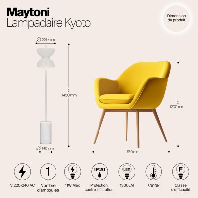 Напольный светильник (торшер) Maytoni Kyoto MOD178FL-L11W3K