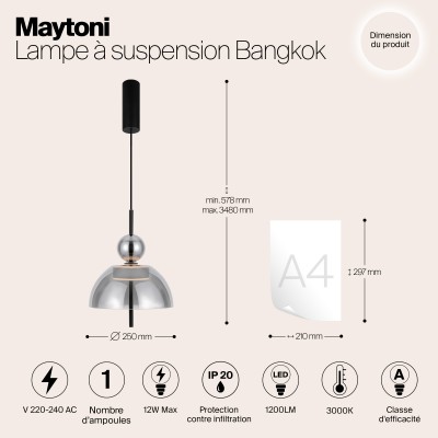 Подвесной светильник Maytoni Bangkok MOD185PL-L6B3K4