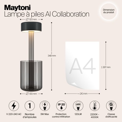 Аккумуляторный светильник Maytoni AI Collaboration MOD229TL-L3B3K3