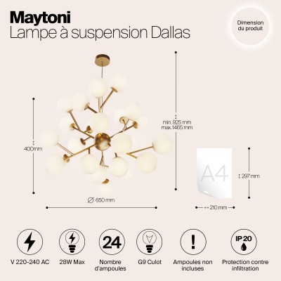 Подвесной светильник Maytoni Dallas MOD545PL-24BS