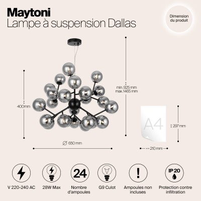 Подвесной светильник Maytoni Dallas MOD545PL-24B