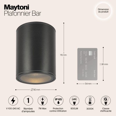 Потолочный светильник  Maytoni Outdoor Bar O306CL-L7GF