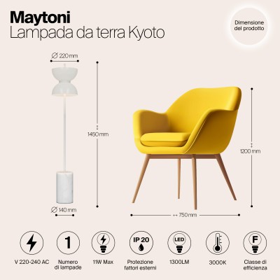 Напольный светильник (торшер) Maytoni Kyoto MOD178FL-L11W3K