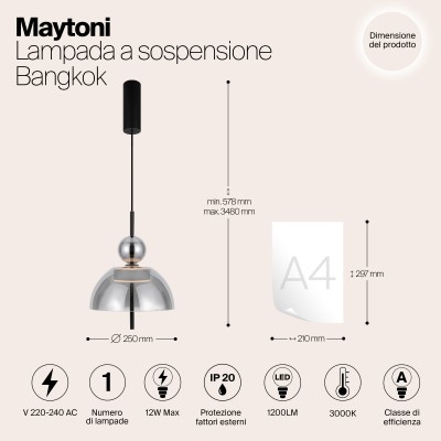 Подвесной светильник Maytoni Bangkok MOD185PL-L6B3K4