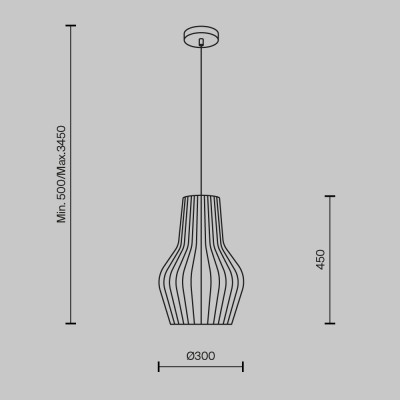 Подвесной светильник Maytoni Roots MOD191PL-01W1